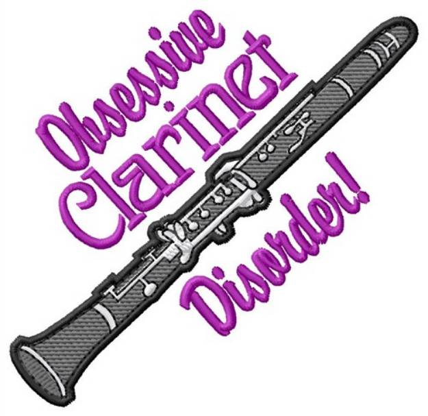 Picture of Obsessive Clarinet Machine Embroidery Design