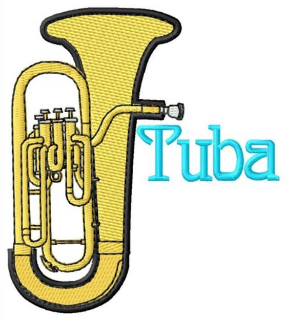 Picture of Tuba Machine Embroidery Design