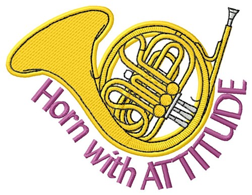 Horn Attitude Machine Embroidery Design