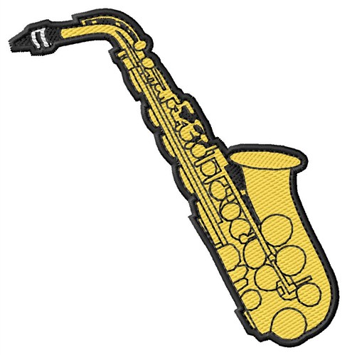Alto Saxophone Machine Embroidery Design