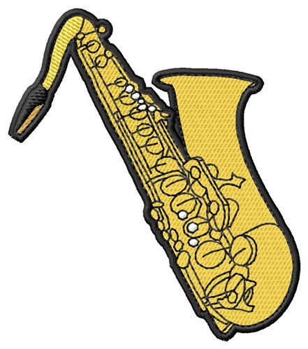 Tenor Saxophone Machine Embroidery Design