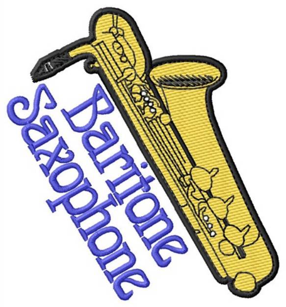 Picture of Baritone Saxophone Machine Embroidery Design