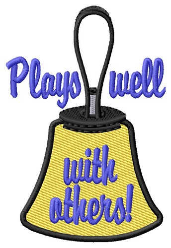 Plays Well Machine Embroidery Design