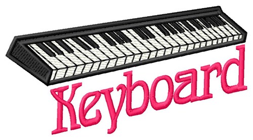 Keyboard Machine Embroidery Design