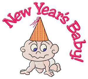 Picture of New Years Baby Machine Embroidery Design