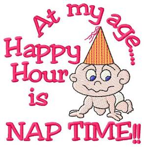 Picture of Happy Hour Nap Time Machine Embroidery Design