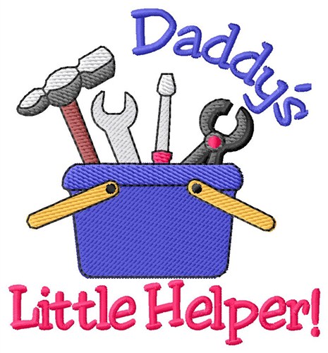 Daddys Little Helper Machine Embroidery Design