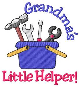 Picture of Grandmas Little Helper Machine Embroidery Design