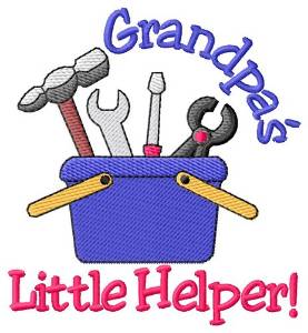 Picture of Grandpas Little Helper Machine Embroidery Design