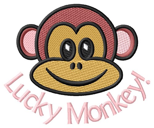 Lucky Monkey Machine Embroidery Design