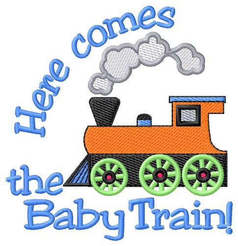 Baby Train Machine Embroidery Design
