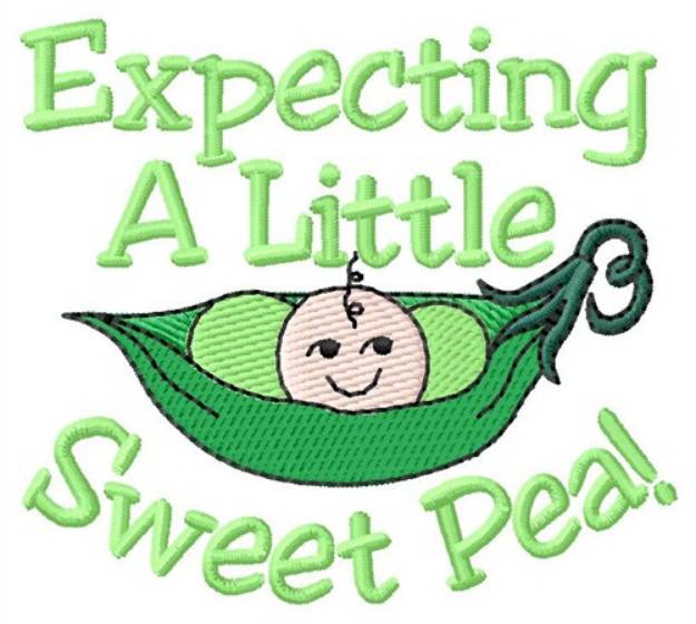 Picture of Expecting Sweet Pea Machine Embroidery Design