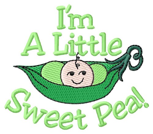 Little Sweet Pea Machine Embroidery Design