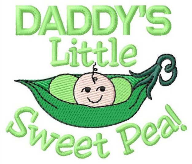 Picture of Daddys Sweet Pea Machine Embroidery Design