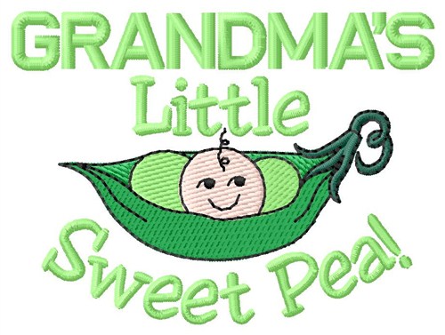 Grandmas Sweet Pea Machine Embroidery Design
