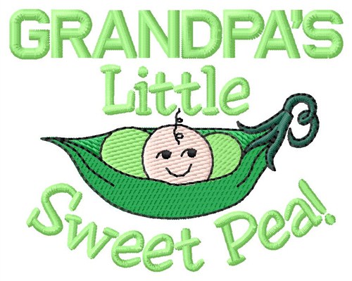 Grandpas Sweet Pea Machine Embroidery Design