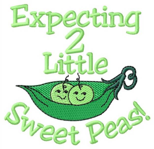 Picture of Expecting 2 Peas Machine Embroidery Design