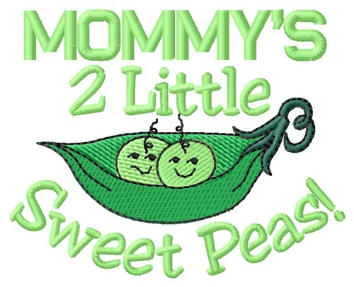 Mommys 2 Peas Machine Embroidery Design