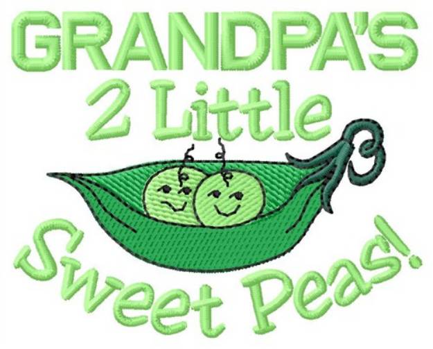 Picture of Grandpas 2 Peas Machine Embroidery Design