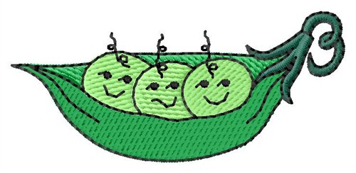 3 Peas Machine Embroidery Design