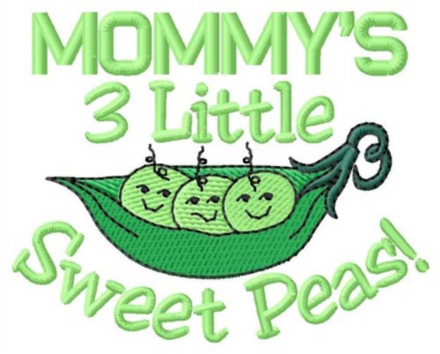 Picture of Mommys 3 Peas Machine Embroidery Design