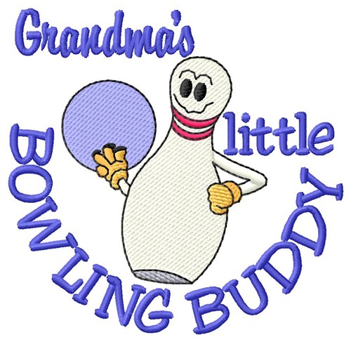 Grandmas Bowling Buddy Machine Embroidery Design