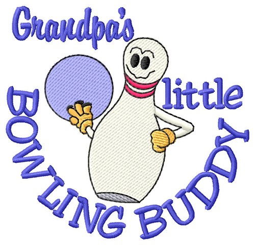 Grandpas Bowling Buddy Machine Embroidery Design