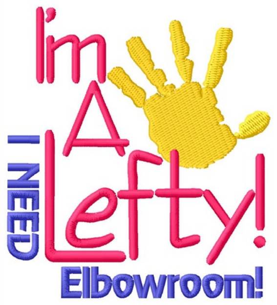 Picture of Im A Lefty Machine Embroidery Design