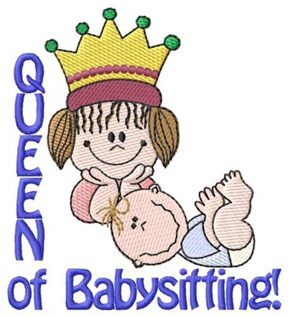 Picture of Queen Of Babysitting Machine Embroidery Design