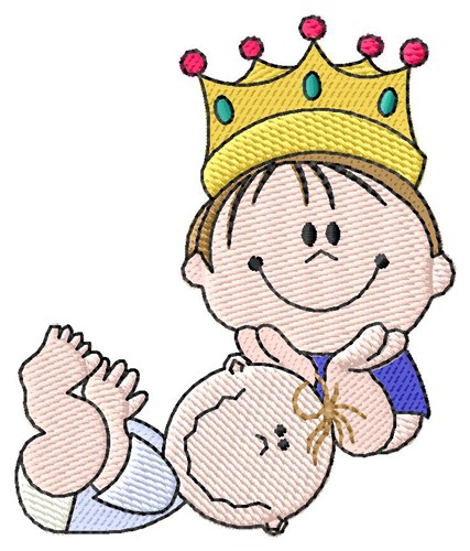 King And Baby Boy Machine Embroidery Design