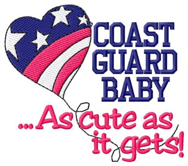 Picture of Coast Guard Baby Machine Embroidery Design