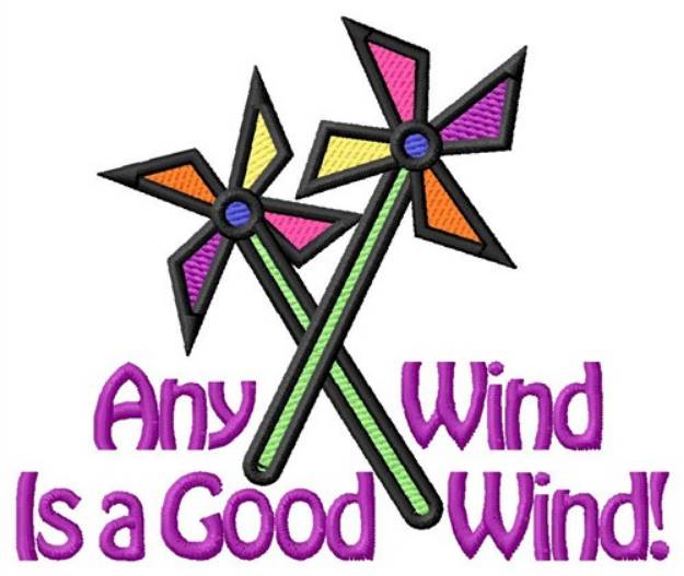 Picture of Any Wind Good Wind Machine Embroidery Design