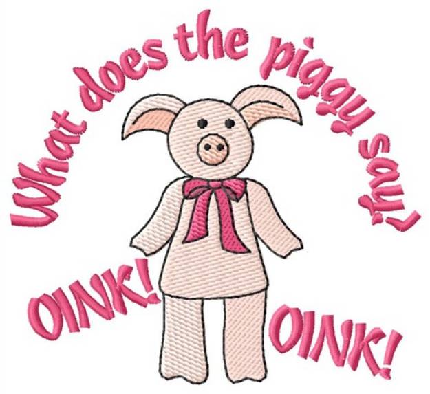 Picture of Piggy Says Oink Machine Embroidery Design