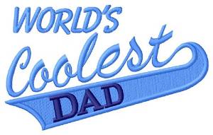 Picture of Worlds Coolest Dad Machine Embroidery Design
