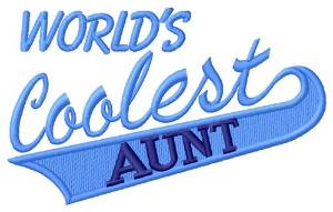 Picture of Worlds Coolest Aunt Machine Embroidery Design