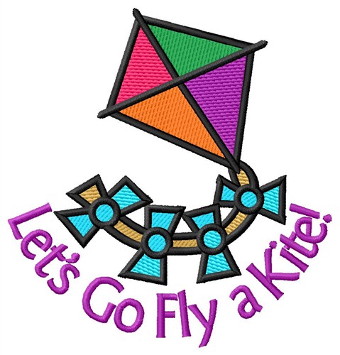 Go Fly A Kite Machine Embroidery Design