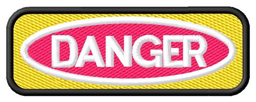 Danger Sign Machine Embroidery Design