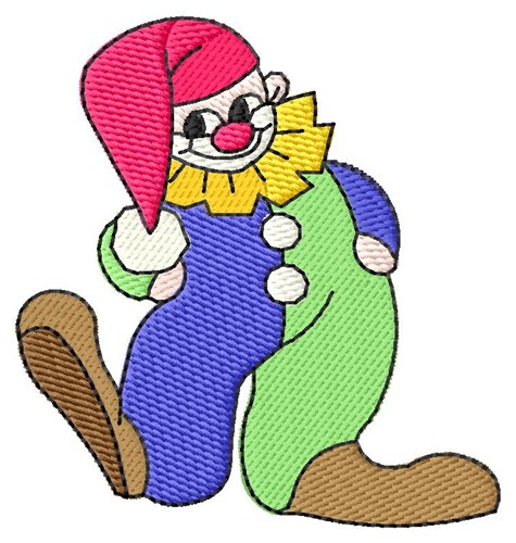 Silly Clown Machine Embroidery Design