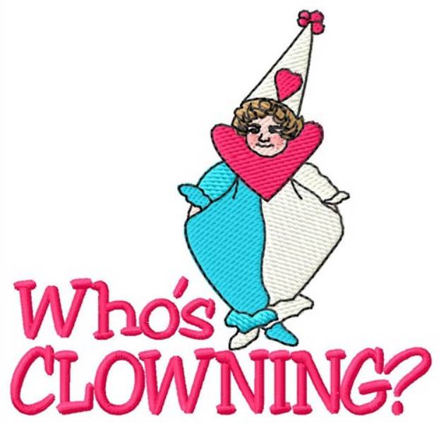Picture of Whos Clowning Machine Embroidery Design
