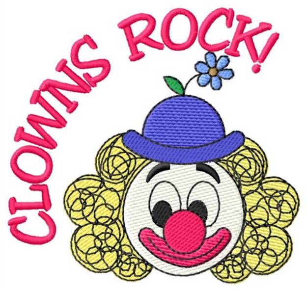 Picture of Clowns Rock Machine Embroidery Design