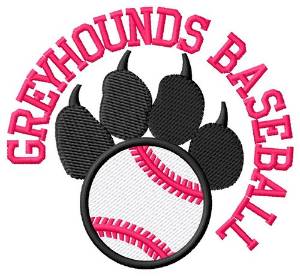 Picture of Greyhounds Baseball Machine Embroidery Design