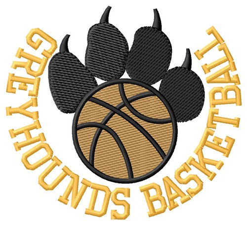 Greyhounds Basketball Machine Embroidery Design