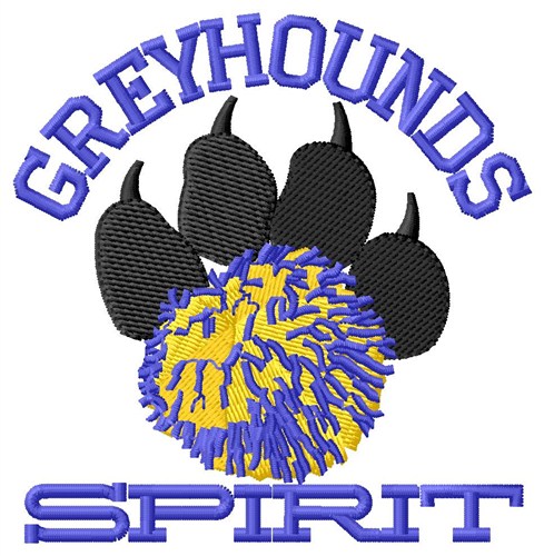 Greyhounds Cheer Machine Embroidery Design