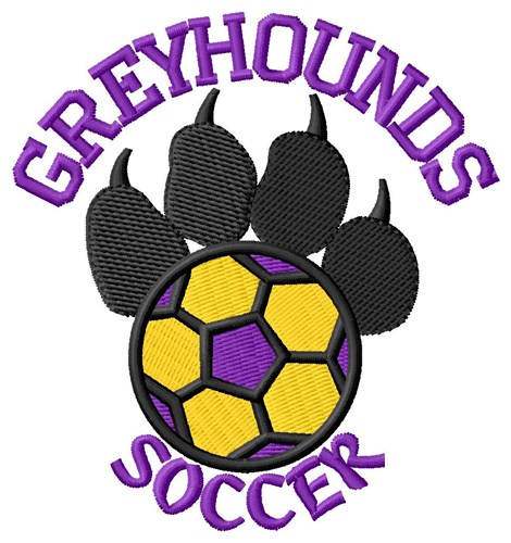 Greyhounds Soccer Machine Embroidery Design