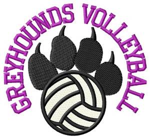 Picture of Greyhounds Volleyball Machine Embroidery Design