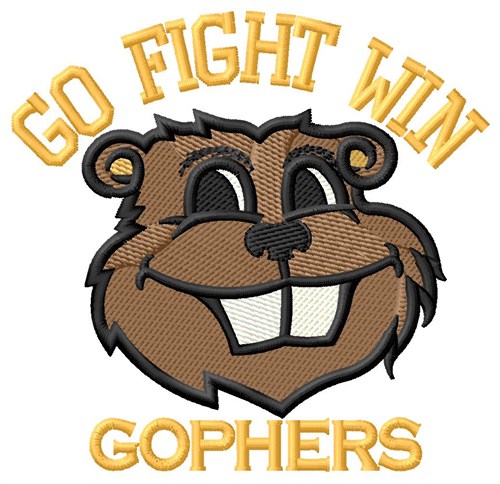 Go Fight Win Gophers Machine Embroidery Design