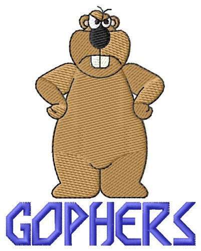 Gophers Mascot Machine Embroidery Design