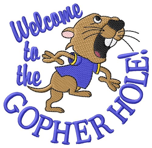 The Gopher Hole Machine Embroidery Design
