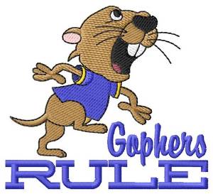 Picture of Gophers Rule Machine Embroidery Design