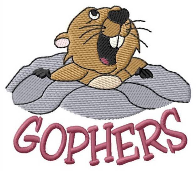 Picture of Gophers Mascot Machine Embroidery Design